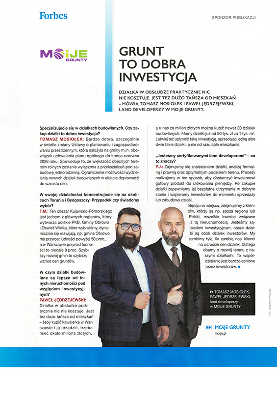 Grunt to dobra inwestycja